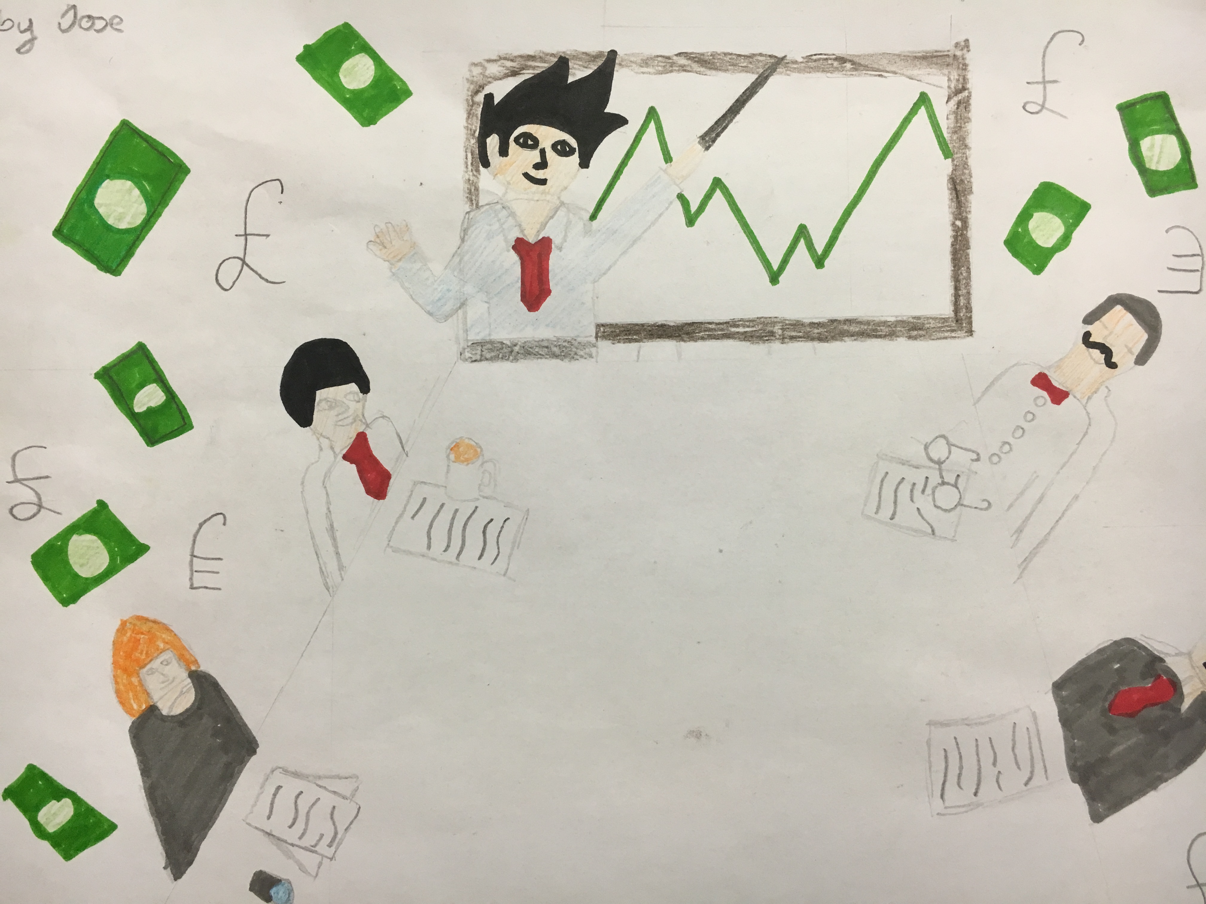 Drawing of an economist — Economy